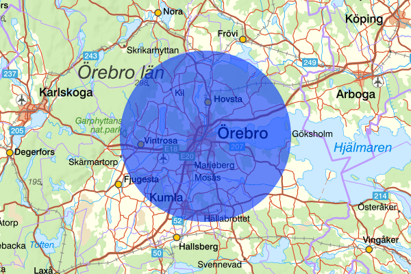 Örebro 26 januari 17.22, Trafikhinder, Örebro