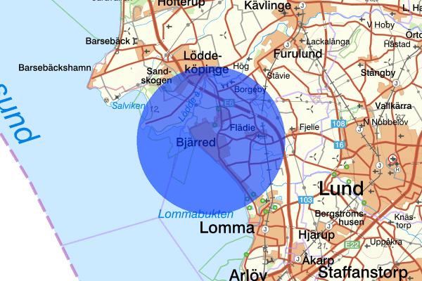 Bjärred 26 januari 17.47, Trafikolycka, Lomma