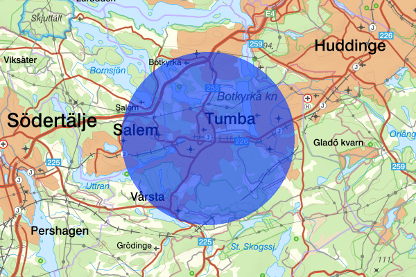 Tumba 27 januari 23.15, Skottlossning, Botkyrka