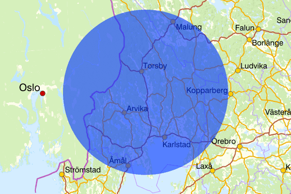 Värmlands län 27 januari 08.01, Sammanfattning natt, Värmlands län