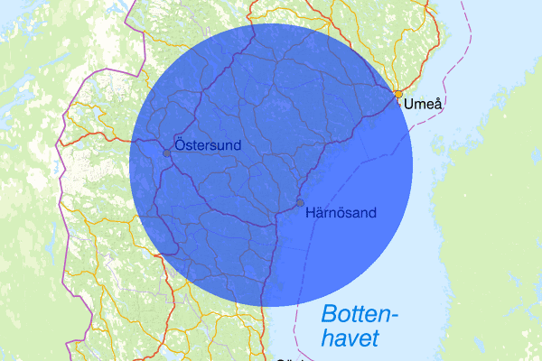 Västernorrlands län 30 januari 07.20, Sammanfattning natt, Västernorrlands län