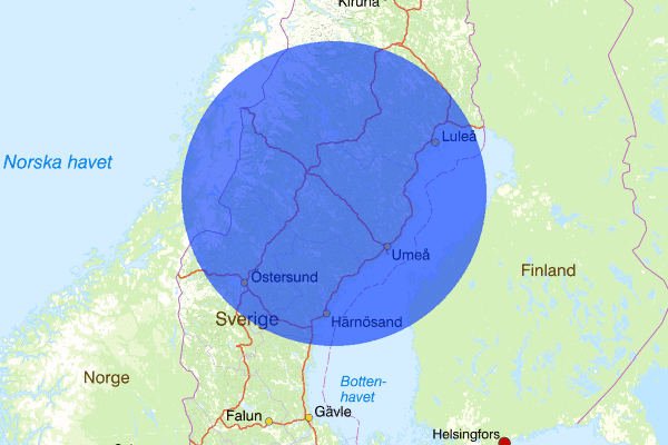 Västerbottens län 31 januari 07.00, Sammanfattning natt, Västerbottens län