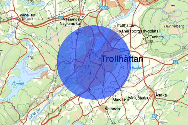 Trollhättan 31 januari 15.48, Trafikolycka, personskada, Trollhättan