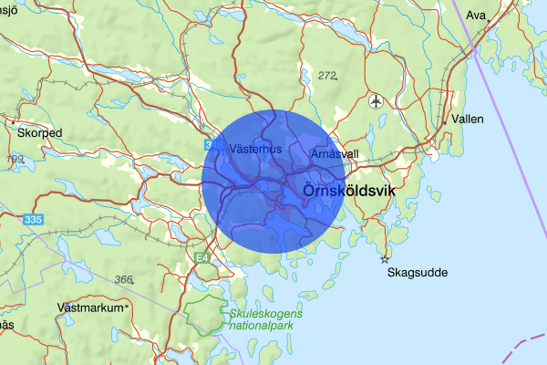 Örnsköldsvik 04 februari 07.43, Sammanfattning natt, Västernorrlands län