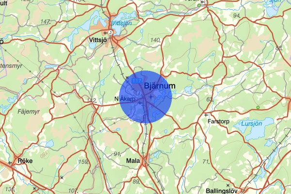 Bjärnum 10 februari 23.19, Brand, Hässleholm