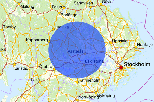 Västmanlands län 11 februari 05.30, Sammanfattning natt, Västmanlands län