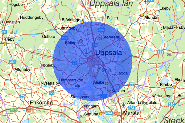 Uppsala 11 februari 05.30, Sammanfattning natt, Uppsala län