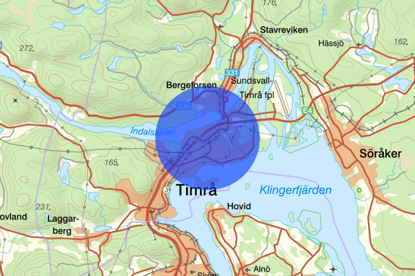 Sörberge 12 februari 07.10, Trafikhinder, Timrå