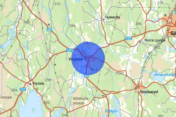 Vrigstad 12 februari 11.12, Trafikolycka, singel, Sävsjö