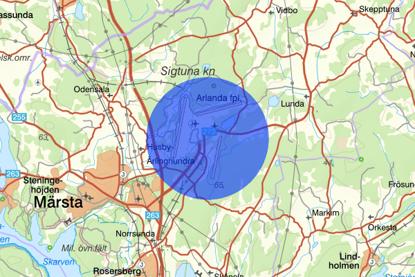 Stockholm-Arlanda flygplats 17 februari 09.22, Trafikolycka, Sigtuna