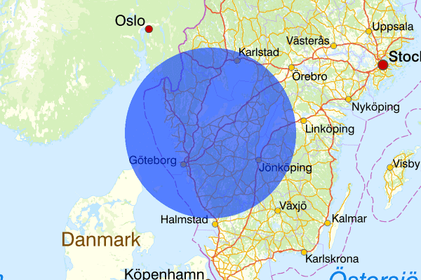 Västra Götalands län 17 februari 06.54, Sammanfattning kväll och natt, Västra Götalands län