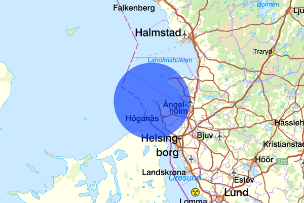  14 februari 15.55, Skottlossning, misstänkt, Höganäs