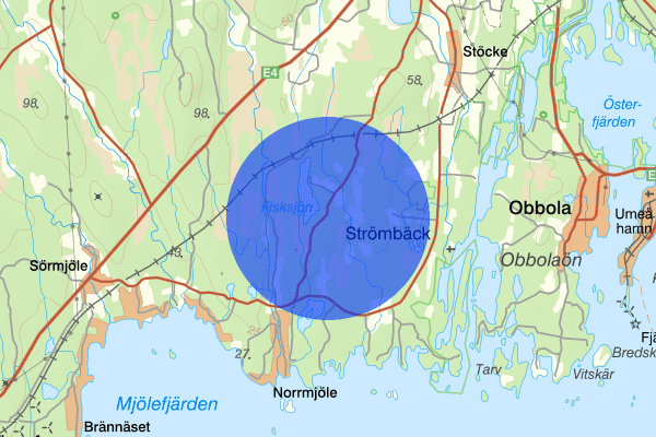 Bussjövägen 14 februari 07.17, Trafikolycka, vilt, Umeå