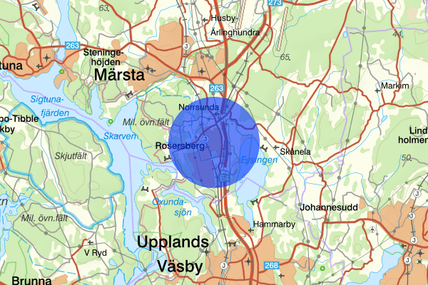 Rosersberg 13 februari 20.55, Brand, Sigtuna