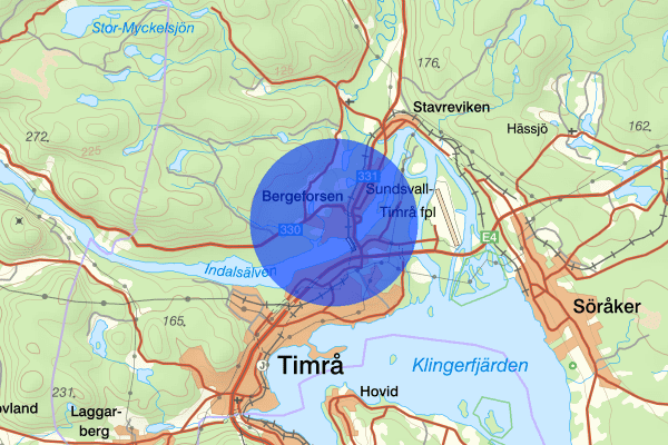 Bergeforsen 19 februari 09.53, Trafikkontroll, Timrå