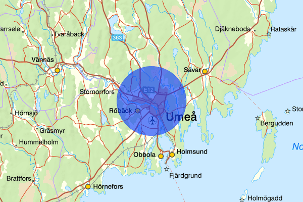 Umeå 20 februari 19.23, Våld/hot mot tjänsteman, Umeå