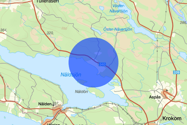 Nordannälden 22 februari 17.53, Trafikolycka, vilt, Krokom