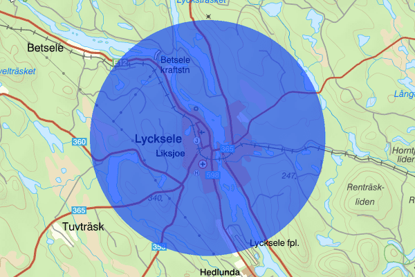 Lycksele 22 februari 19.05, Trafikolycka, vilt, Lycksele