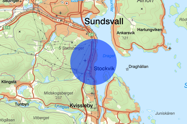 Stockvik 23 februari 06.45, Trafikolycka, Sundsvall