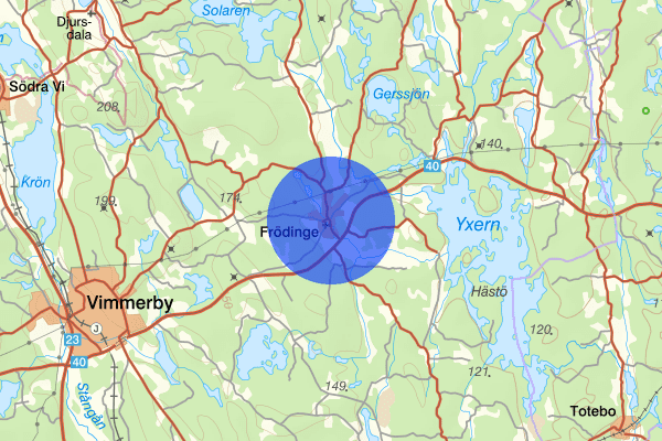 Frödinge 23 februari 15.16, Trafikolycka, Vimmerby