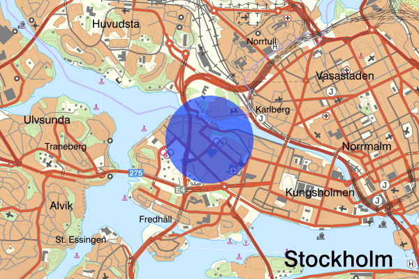 Stadshagen 24 februari 17.40, Larm Överfall, Stockholm