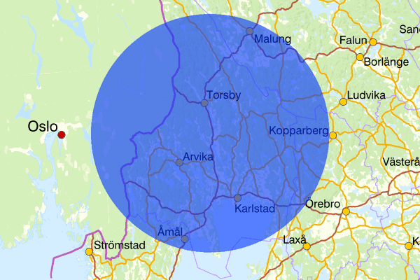 Värmlands län 25 februari 07.38, Sammanfattning natt, Värmlands län