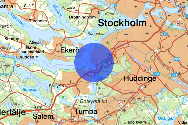 Vårby 25 februari 15.18, Trafikolycka, Huddinge