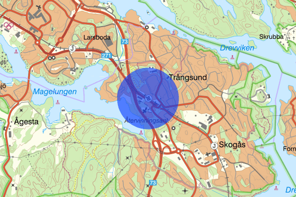 Trångsund 27 februari 20.09, Trafikolycka, Huddinge