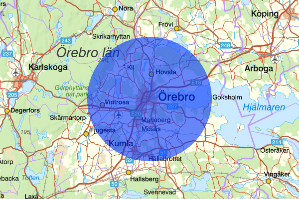 Örebro 28 februari 23.22, Trafikolycka, personskada, Örebro