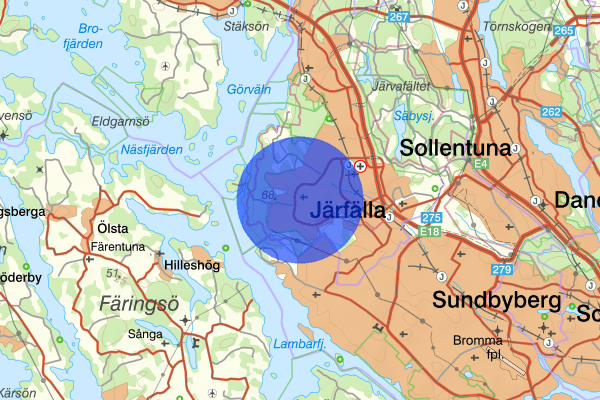 Viksjö 28 februari 21.01, Farligt föremål, misstänkt, Järfälla