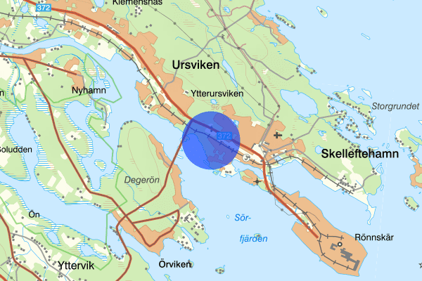 Borggatan 01 mars 18.55, Brand, Skellefteå