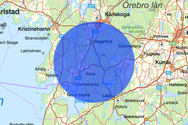  06 mars 04.57, Skadegörelse, Degerfors