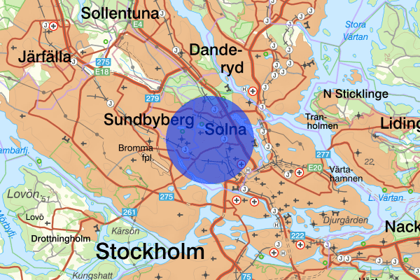 Råsunda 06 mars 17.15, Trafikolycka, personskada, Solna