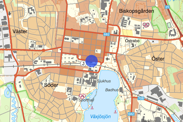 Norra Järnvägsgatan 06 mars 19.56, Våld/hot mot tjänsteman, Växjö