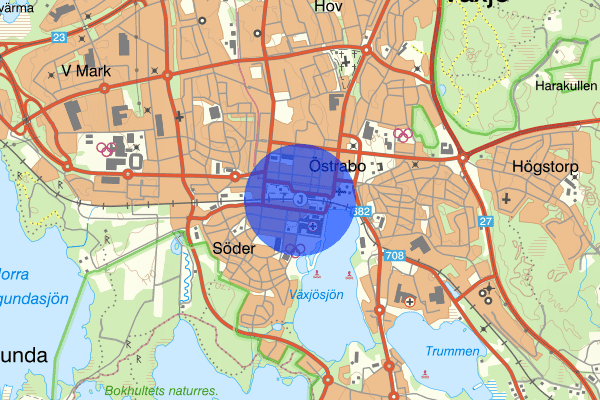 Växjö 09 mars 00.46, Våld/hot mot tjänsteman, Växjö