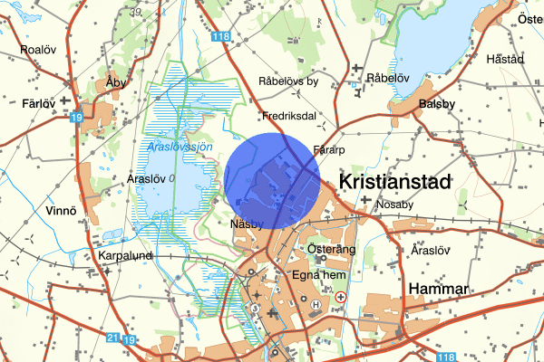 Gamlegården 11 mars 22.41, Skottlossning, Kristianstad