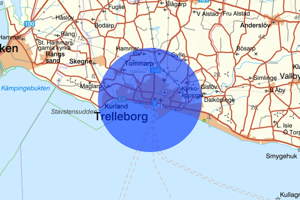 Trelleborg 13 mars 21.56, Brand, Trelleborg