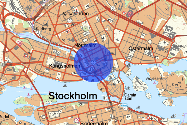 Stockholm City 16 mars 15.50, Misshandel, grov, Stockholm