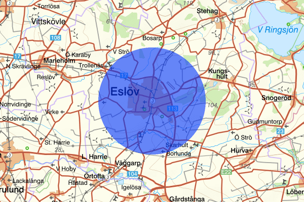 Eslöv 21 mars 12.11, Trafikolycka, singel, Eslöv