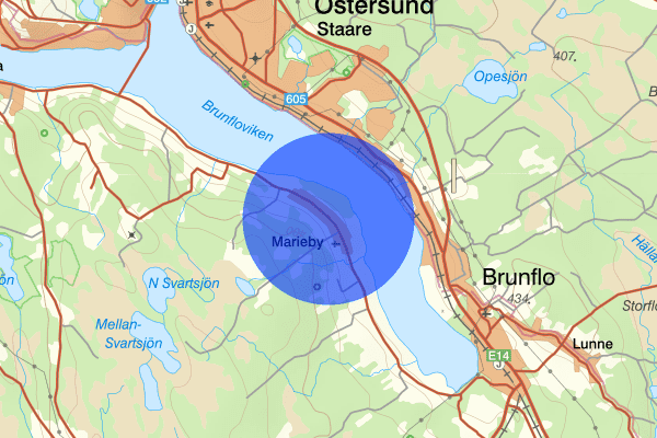 Marieby 22 mars 20.17, Trafikolycka, vilt, Östersund