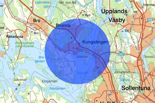 Kungsängen 23 mars 14.54, Trafikhinder, Upplands-bro