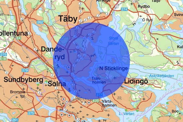 Djursholm 23 mars 16.55, Trafikolycka, personskada, Danderyd