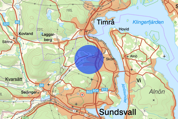 Birsta 27 mars 06.59, Sammanfattning natt, Västernorrlands län