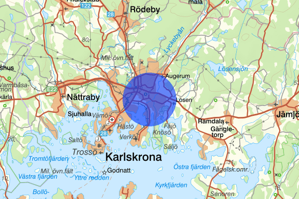 Lyckeby 27 mars 14.53, Trafikolycka, Karlskrona