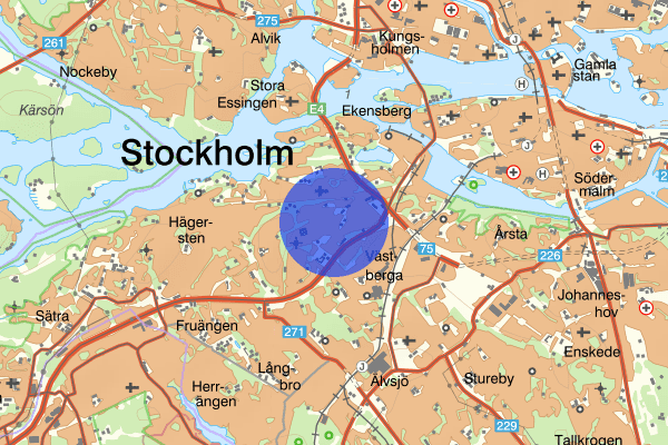 Midsommarkransen 28 mars 04.33, Brand, Stockholm