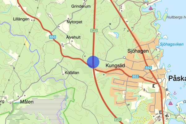 Påskallavik E22 29 mars 13.58, Trafikolycka, vilt, Oskarshamn