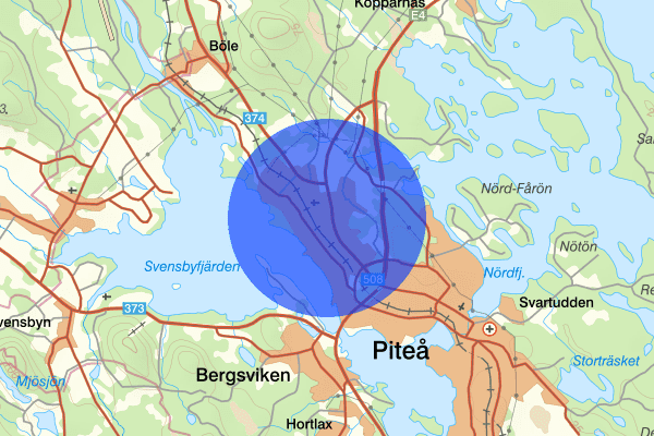 Öjebyn 12 april 20.39, Skadegörelse, Piteå