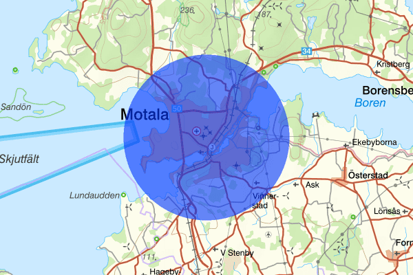 Motala 22 april 16.27, Brand, Motala