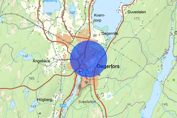 Stora Valla 23 april 10.25, Brand, Degerfors