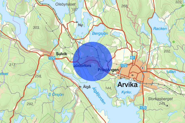 Jössefors 26 april 00.15, Skadegörelse, Arvika